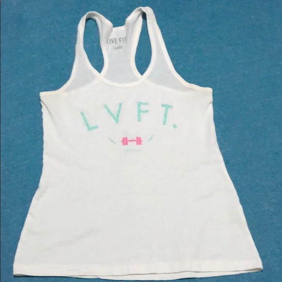 💪🏼 Large livefit white tank. Fits more like s-m - Picture 2 of 6